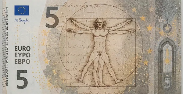 Banknote design: Vitruvian Man by Leonardo Da Vinci
