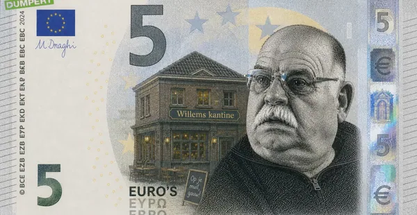 Banknote design: 5 EURO OP JE MUIL