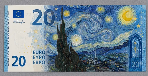 Banknote design: Starry night