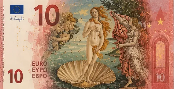 Banknote design: The Birth of Venus